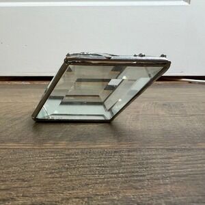 Glass Reunions Dragonfly Trinket Box Beveled Glass Vintage Handmade